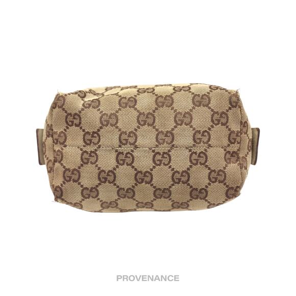🔴 Gucci GG Canvas Zip Pouch - Brown  Ivory - Picture 7 of 10